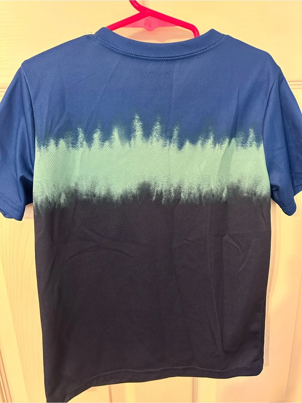 Boys, OshKosh B'gosh, Blue Ombre Short Sleeve Activewear Tee, Size 7